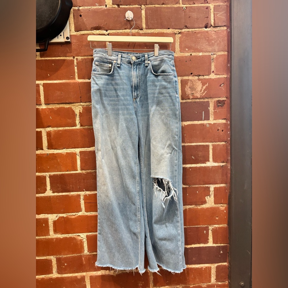 Rag & Bone Ruth Super High Rise Ankle Wide Leg Jeans